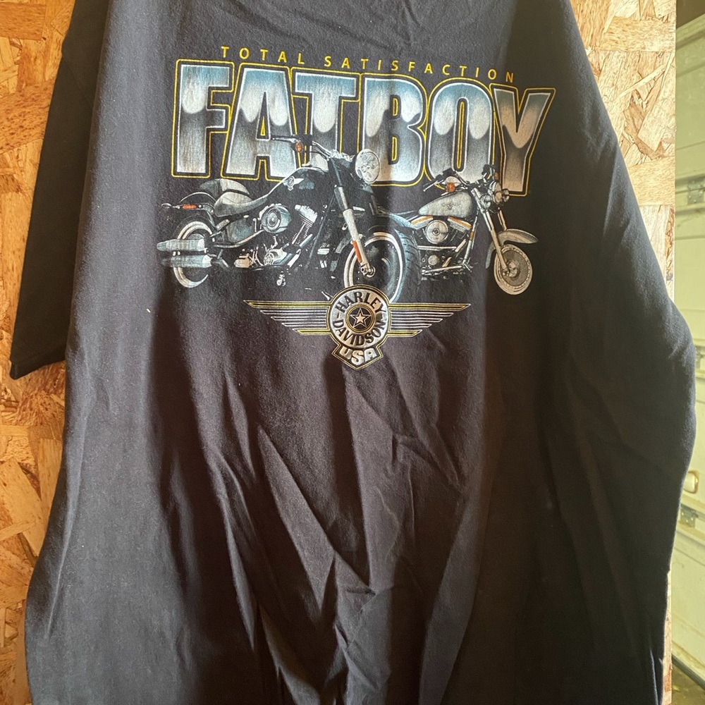 Harley-Davidson Black Fat Boy Graphic Short Sleeve Tee